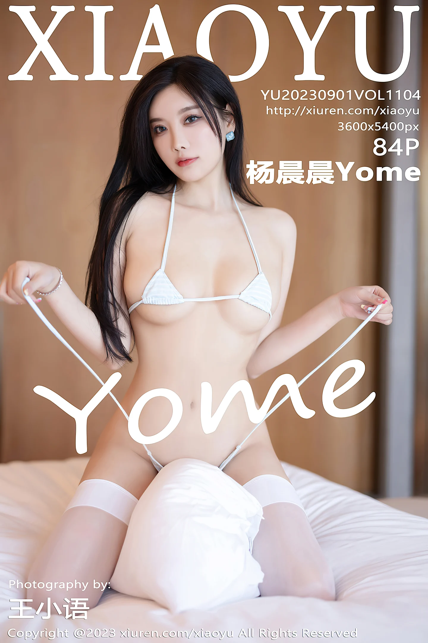 [XiaoYu画语界]Vol.1104 女神杨晨晨Yome性感三点式内衣配白丝袜秀完美身材诱惑写真84P-秀人网官方网站